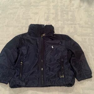 RALPH LAUREN TODDLER BOY BLUE HOODED 2 IN 1 WIND RAIN SHELL JACKET 2T